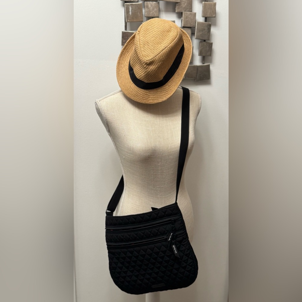 Vera Bradley Stylish Black Quilted Crossbody Bag